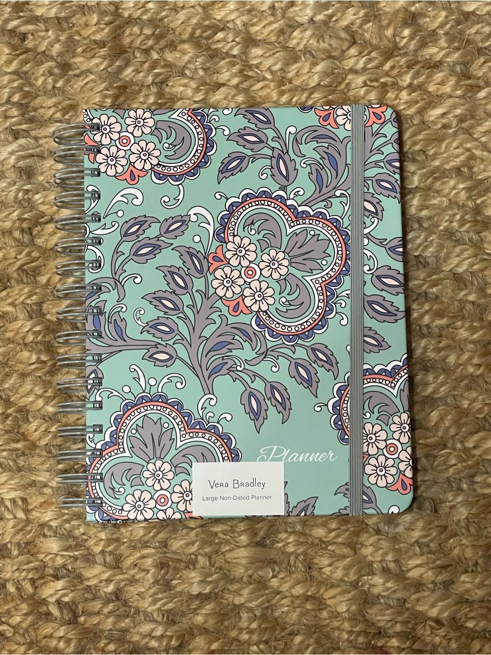 Vera Bradley Large Non Dated Spiral Planner with Stickers